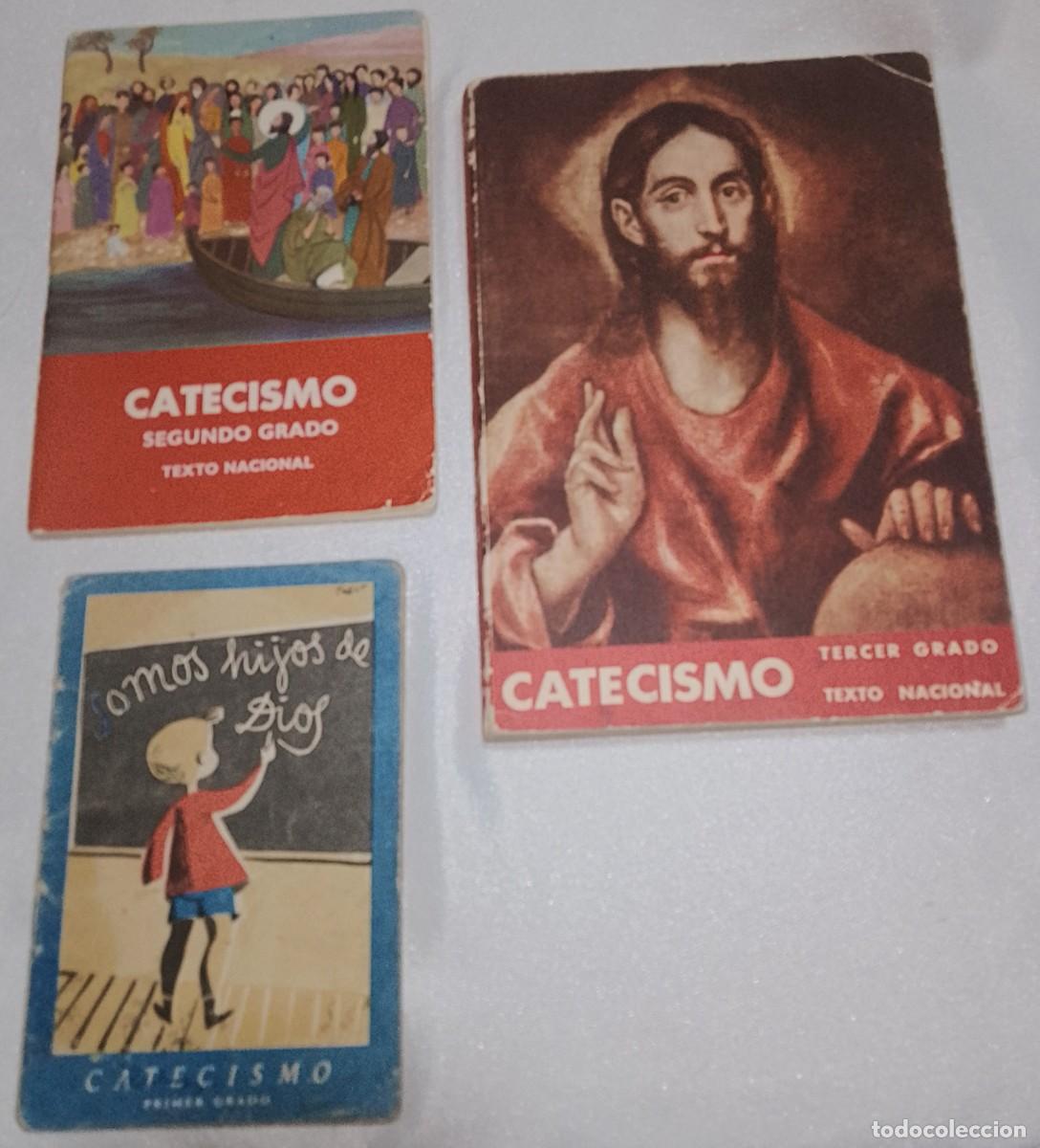 Libros de segunda mano: CATECISMOS ESCOLARES 1&ordm;-2&ordm; Y 3&ordm;- ORIGINALES-A&Ntilde;OS 50-60-IMPORTANTE LEER TODO Y VER FOTOS