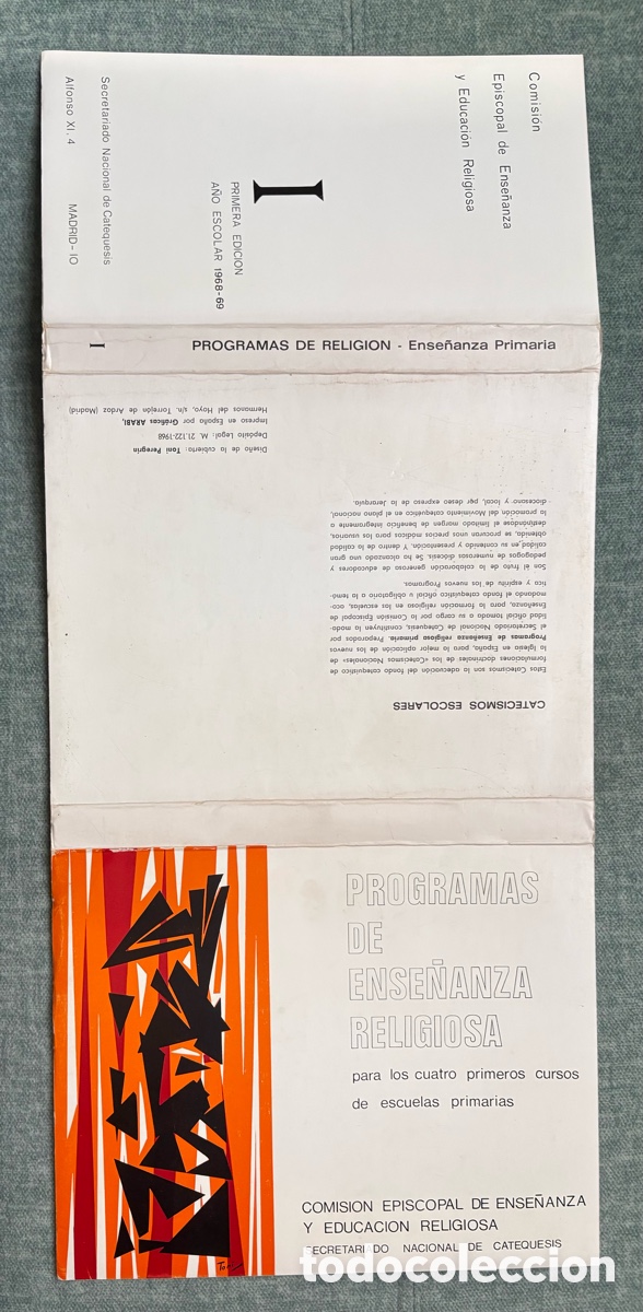 Libros de segunda mano: (L711) PROGRAMAS DE RELIGION - ENSE&Ntilde;ANZA PRIMARIA - 1&ordf; ed. - curso 1968-69 - Foto 2