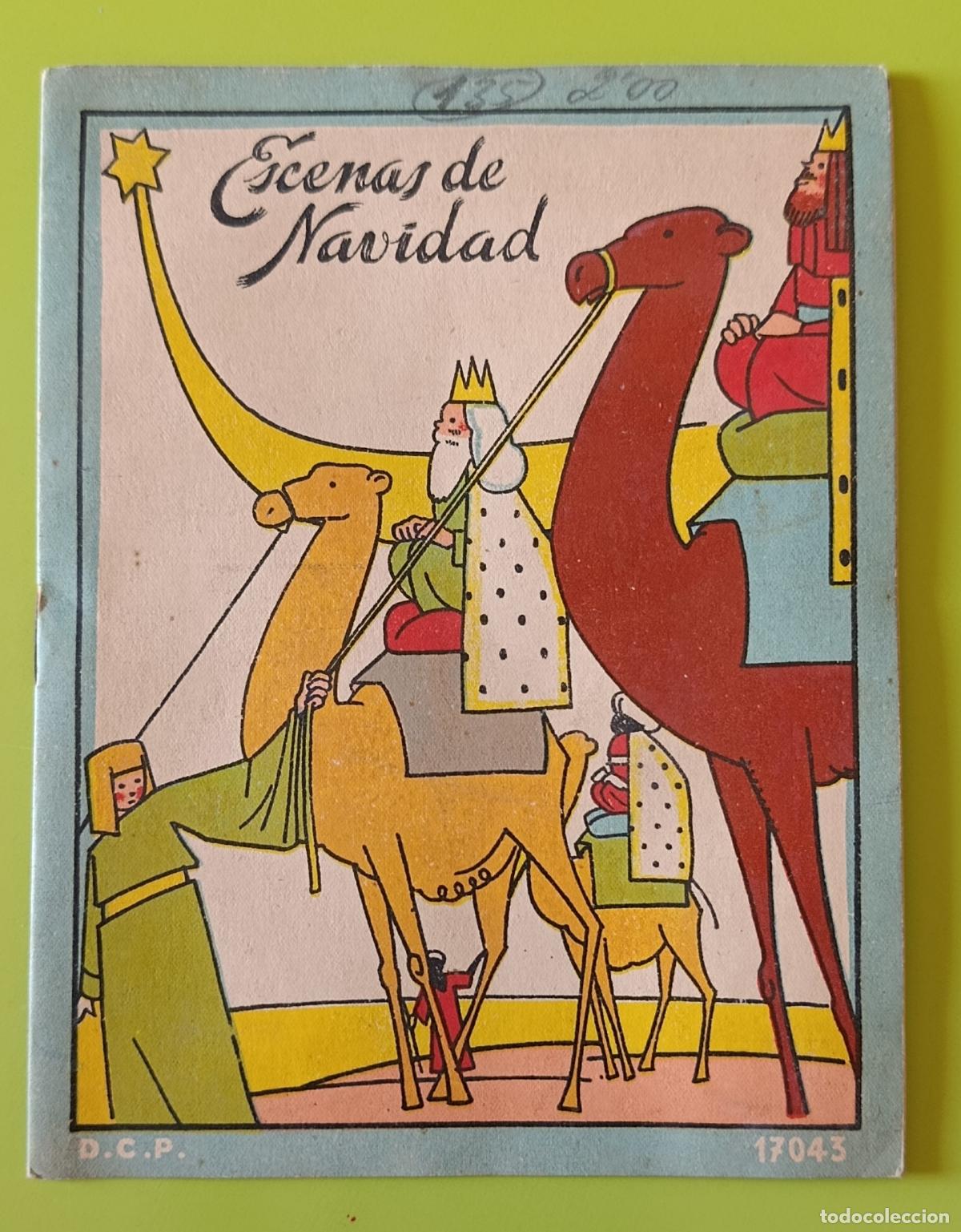 Libros de segunda mano: RARA CARTILLA DE COLOREAR INFANTIL. ESCENAS DE NAVIDAD. NARMAS. DCP 17043. SIN COLOREAR. A&Ntilde;OS 50