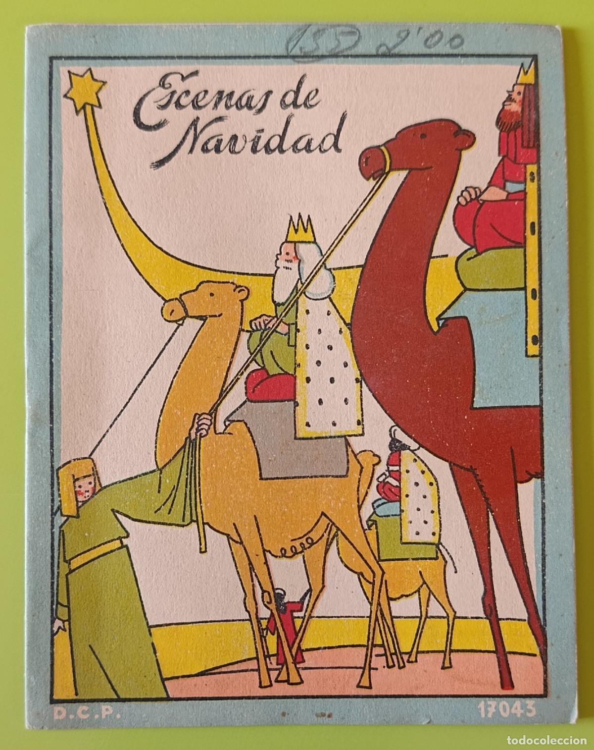 Libros de segunda mano: RARA CARTILLA DE COLOREAR INFANTIL. ESCENAS DE NAVIDAD. NARMAS. DCP 17043. SIN COLOREAR. A&Ntilde;OS 50