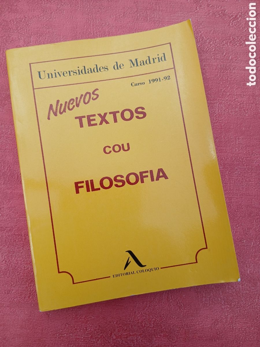 Libros de segunda mano: Nuevos textos filosof&iacute;a COU. Universidades de Madrid. Curso 1991-92