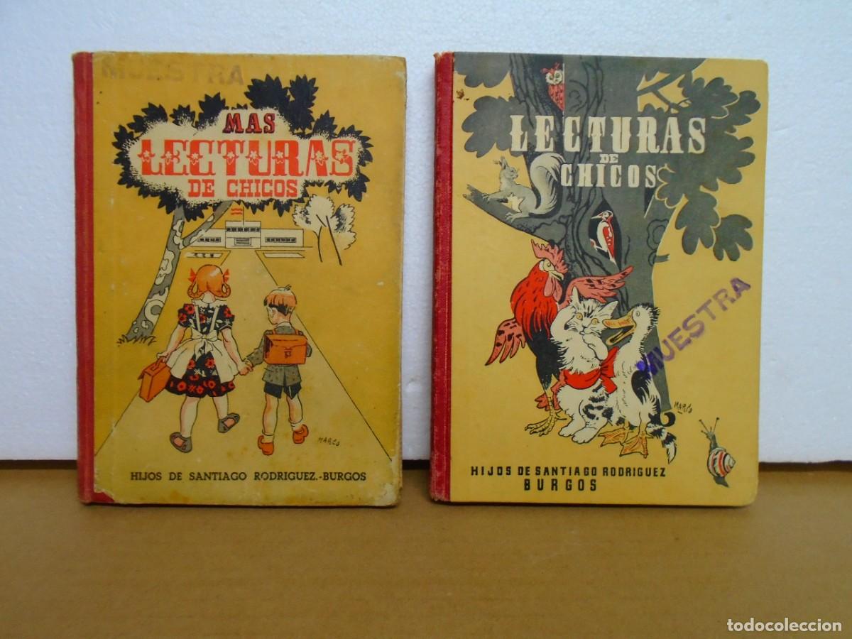 Libros de segunda mano: LECTURAS DE CHICOS/LIBRO PRIMERO Y LIBRO SEGUNDO/H.DE SANTIAGO RODRIGUEZ,1&ordf; EDIC. 1949.