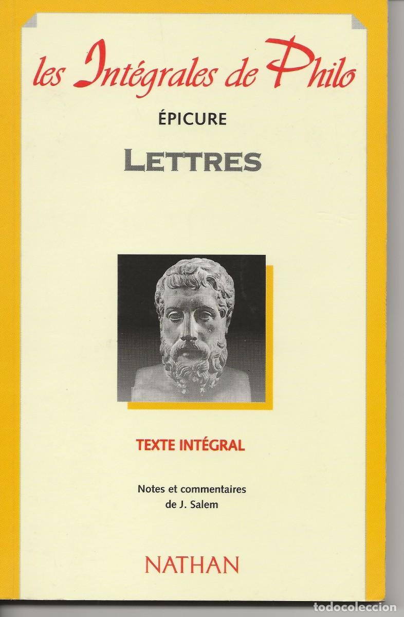 Libros de segunda mano: EPICURE - LETTRES- EDITION NATHAN