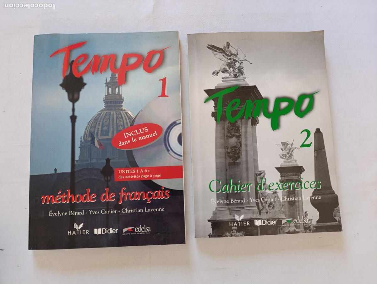 Libros de segunda mano: TEMPO 1 + 2 - METHODE DE FRAN&Ccedil;AIS + CAHIER D'EXERCICES + 2 CD-ROM - EDELSA (AM)