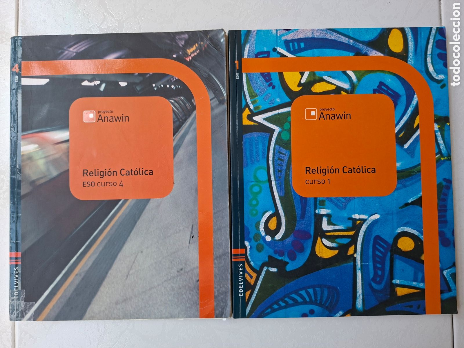 Libros de segunda mano: Religi&oacute;n Cat&oacute;lica 1&ordm;/4&ordm; ESO / Proyecto Anawin / Ed. Edelvives en Zaragoza 2007-2009