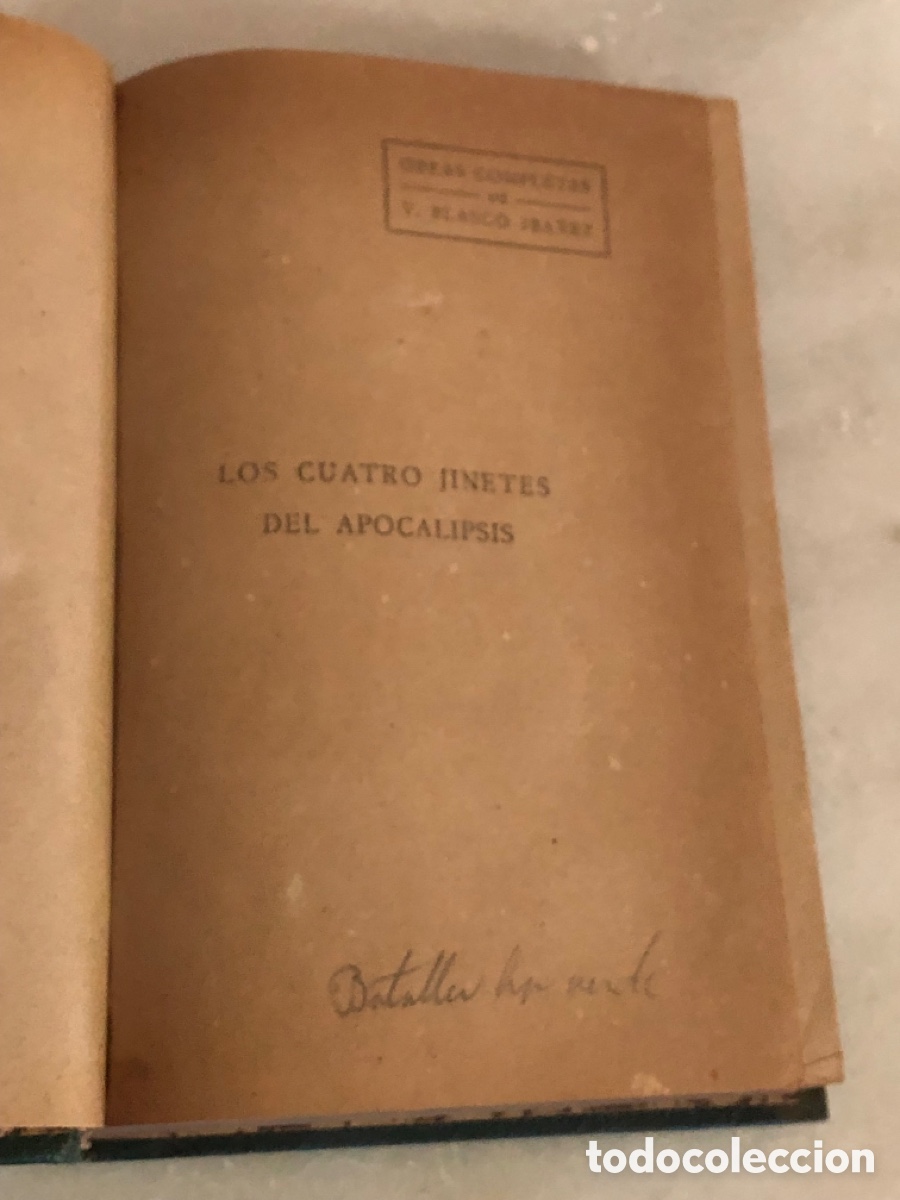 Libros de segunda mano: Blasco iba&ntilde;ez Los cuatro jinetes del Apocalipsis - Foto 5