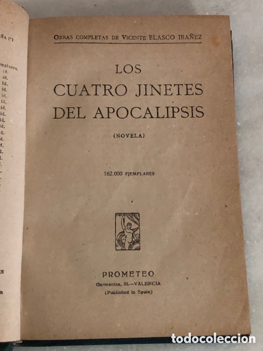Libros de segunda mano: Blasco iba&ntilde;ez Los cuatro jinetes del Apocalipsis - Foto 10