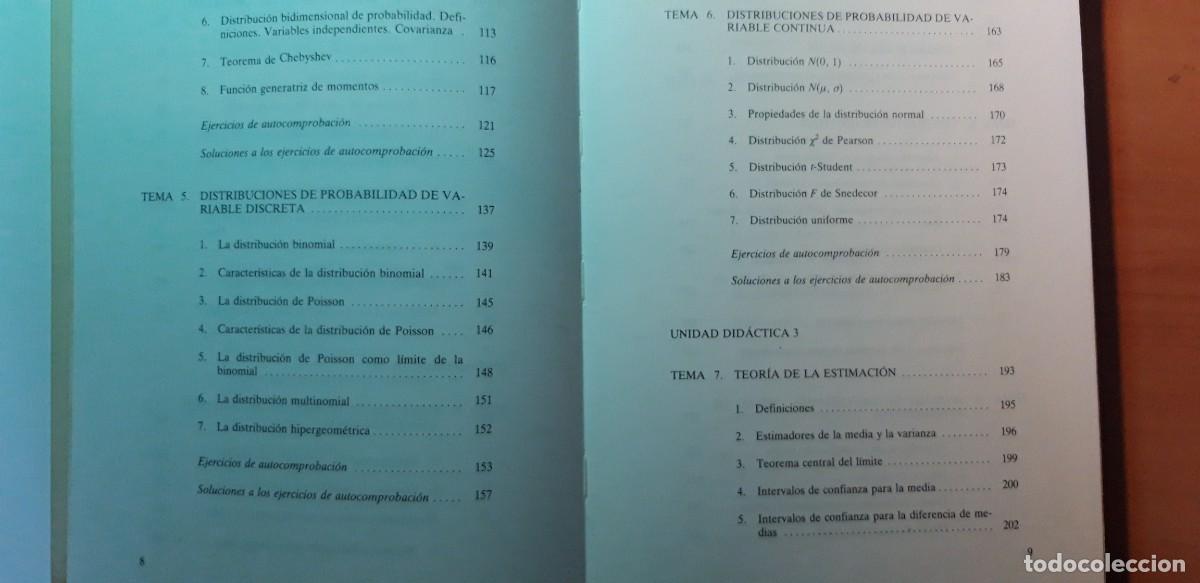 Libros de segunda mano: Libros de texto de Estad&iacute;stica - UNED - Foto 3