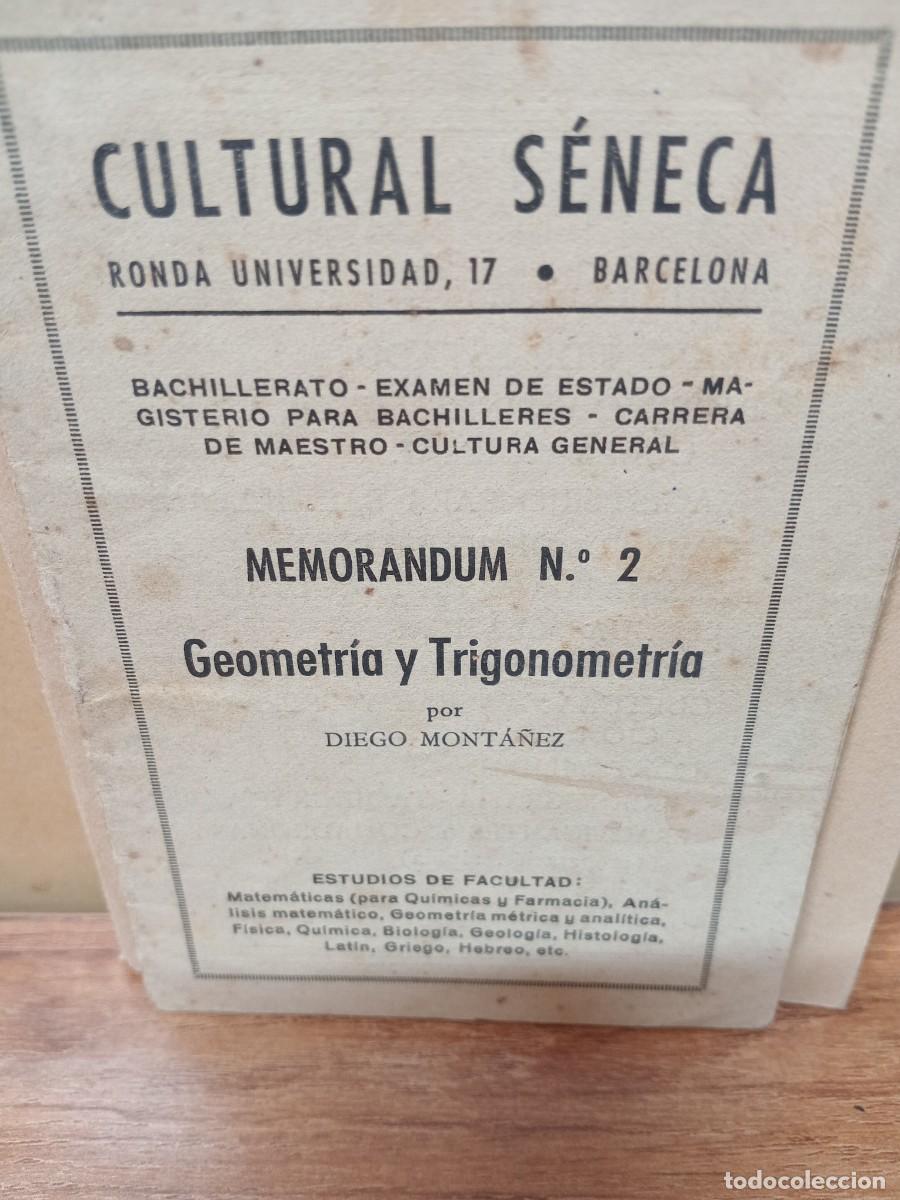 Libros de segunda mano: MEMORANDUM N&ordm; 2 - GEOMETRIA Y TRIGONOMETRIA - CULTURAL SENECA