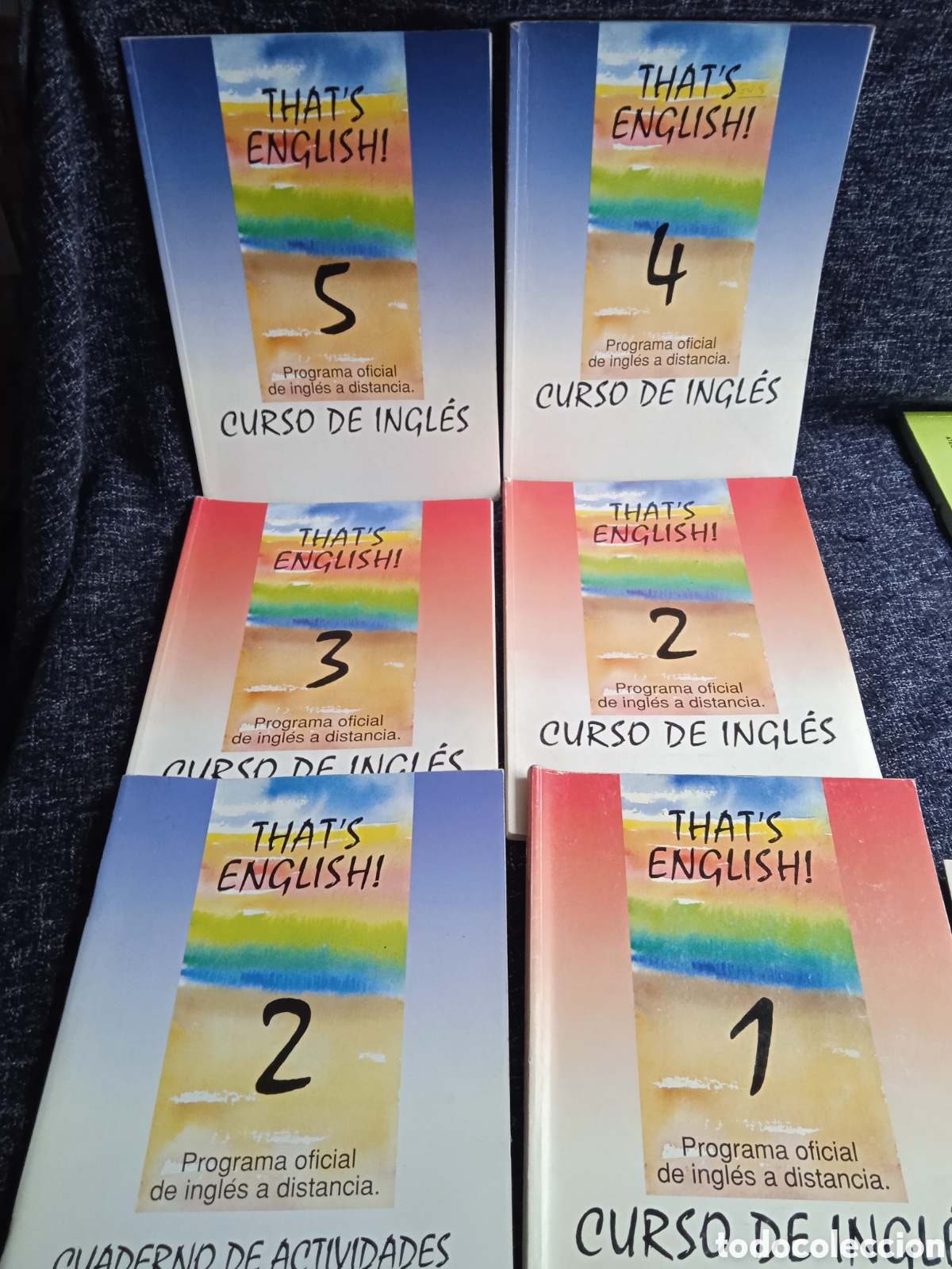 Libros de segunda mano: THAT&acute;S ENGLISH - PROGRAMA OFICIAL DE INGLES A DISTANCIA - 5 LIBROS + CUADERNO ACTIVIDADES N&ordm; 2 2