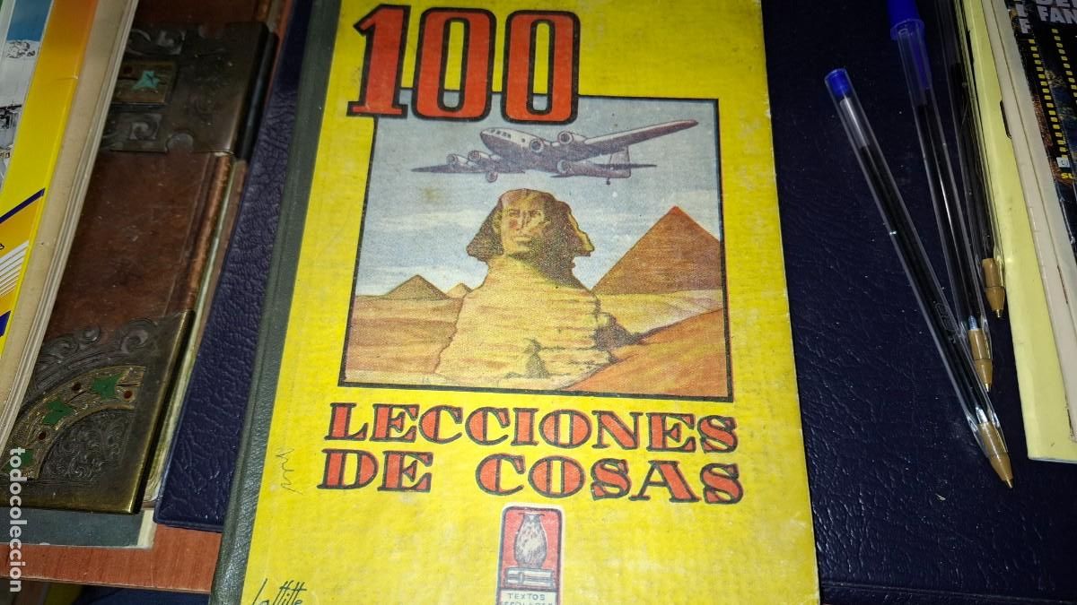 Libros de segunda mano: Dedicado autografa por Millan Astray. Libro escolar. Lecciones de cosas.