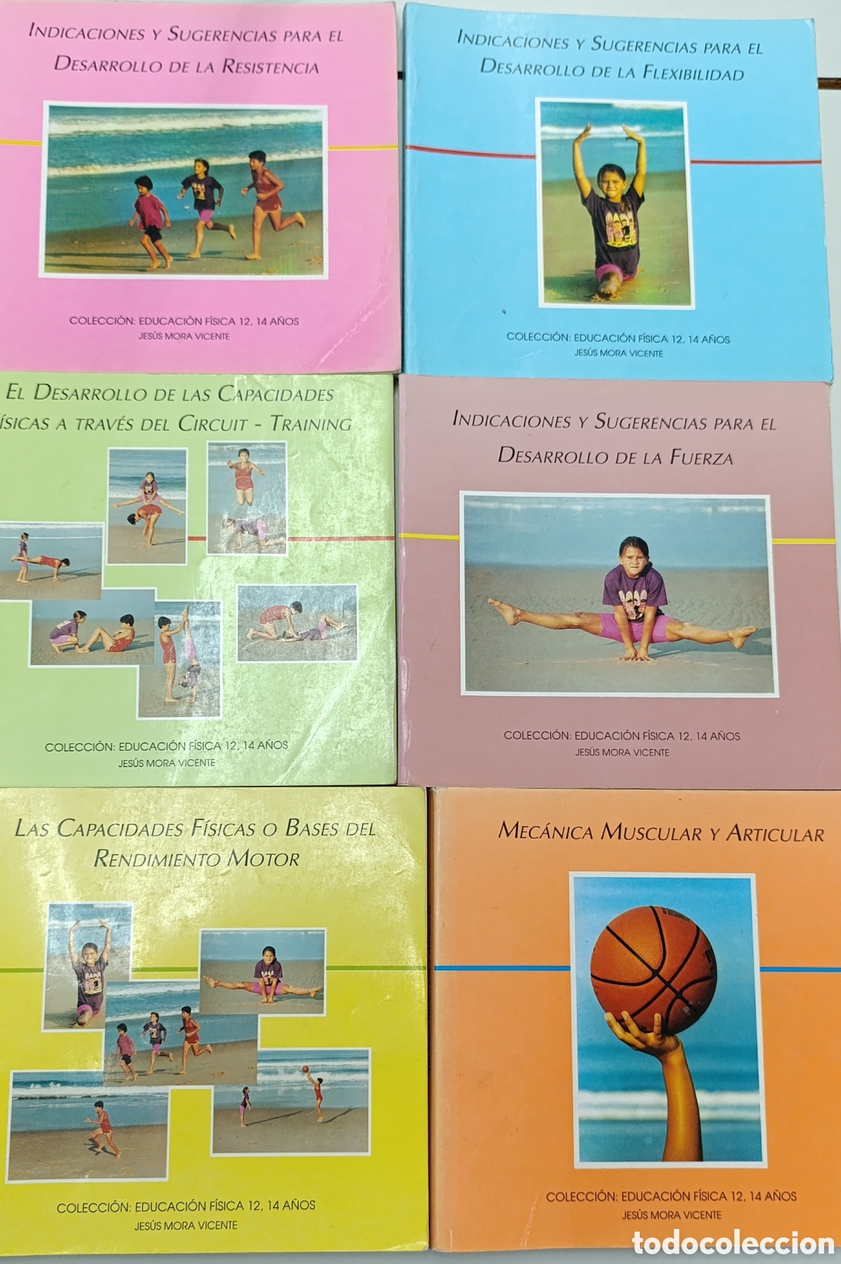 Libros de segunda mano: Lote 6 Libros Educaci&oacute;n F&iacute;sica 12-14 A&ntilde;os - Jes&uacute;s Mora Vicente - Completo / Buen Estado