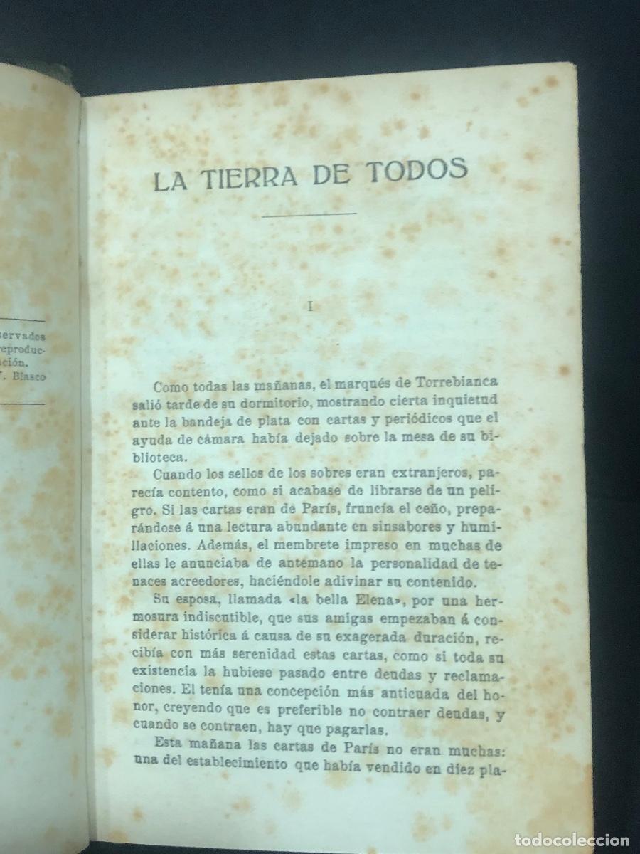 Libros de segunda mano: Vicente Blasco Iba&ntilde;ez. La Tierra de todos - Foto 5