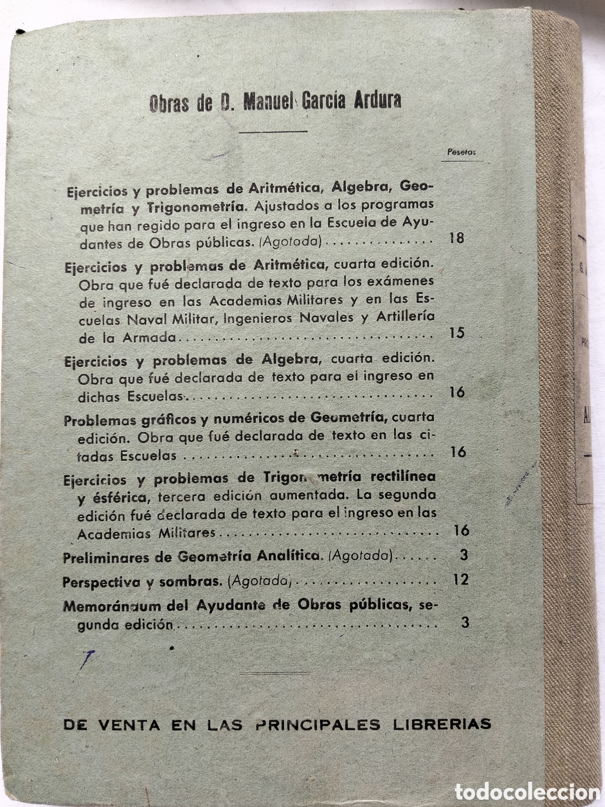 Libros de segunda mano: EJERCICIOS Y PROBLEMAS DE ALGEBRA 1941 - Foto 2
