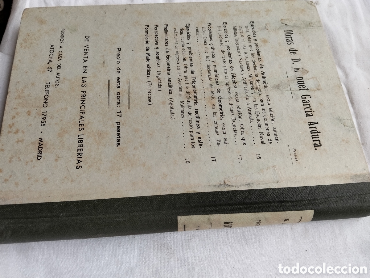 Libros de segunda mano: PROBLEMAS GR&Aacute;FICOS Y NUM&Eacute;RICOS DE GEOMETR&Iacute;A 1943 - Foto 2
