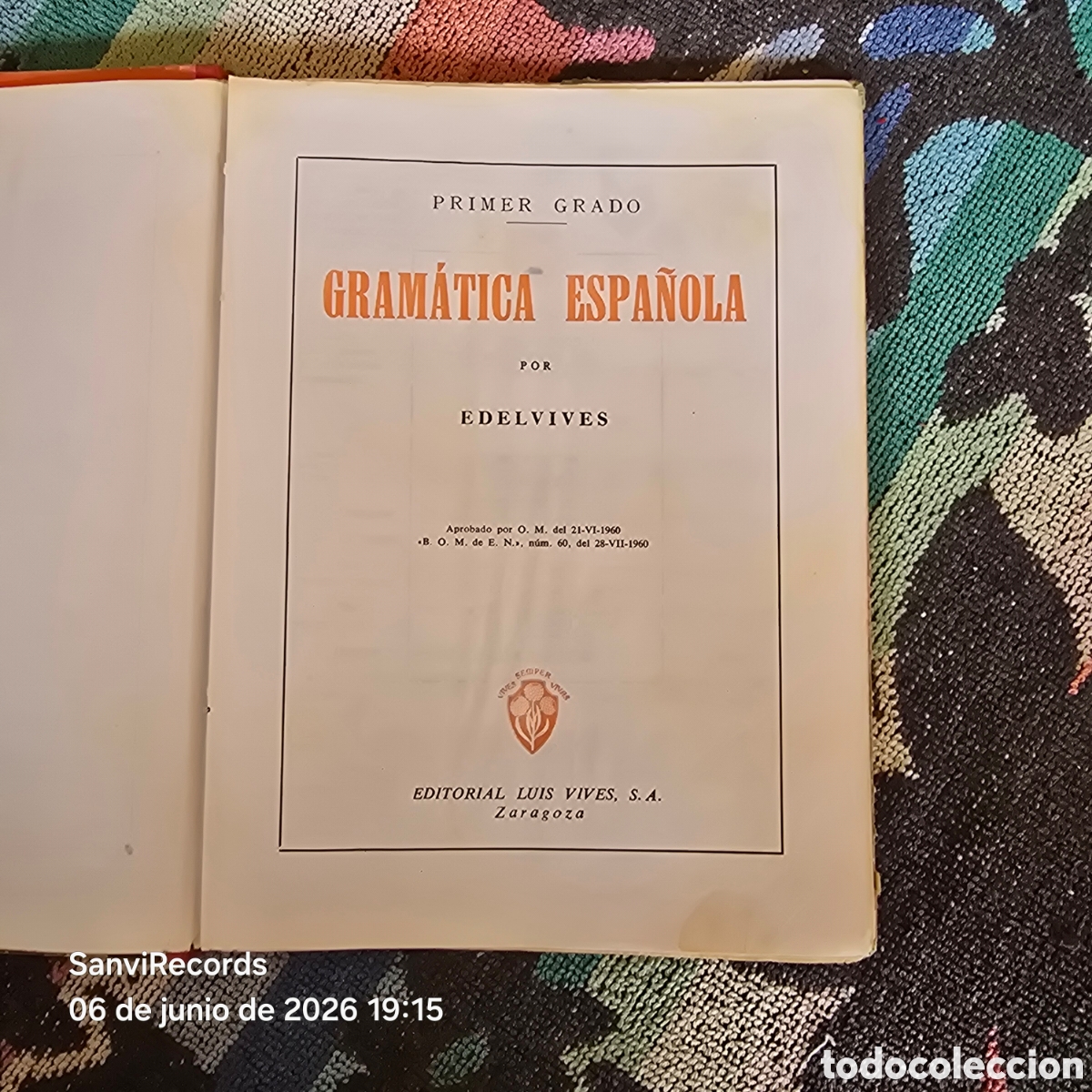 Libros de segunda mano: GRAM&Aacute;TICA, PRIMER GRADO (EDELVIVES) (LUIS VIVES) - Foto 2