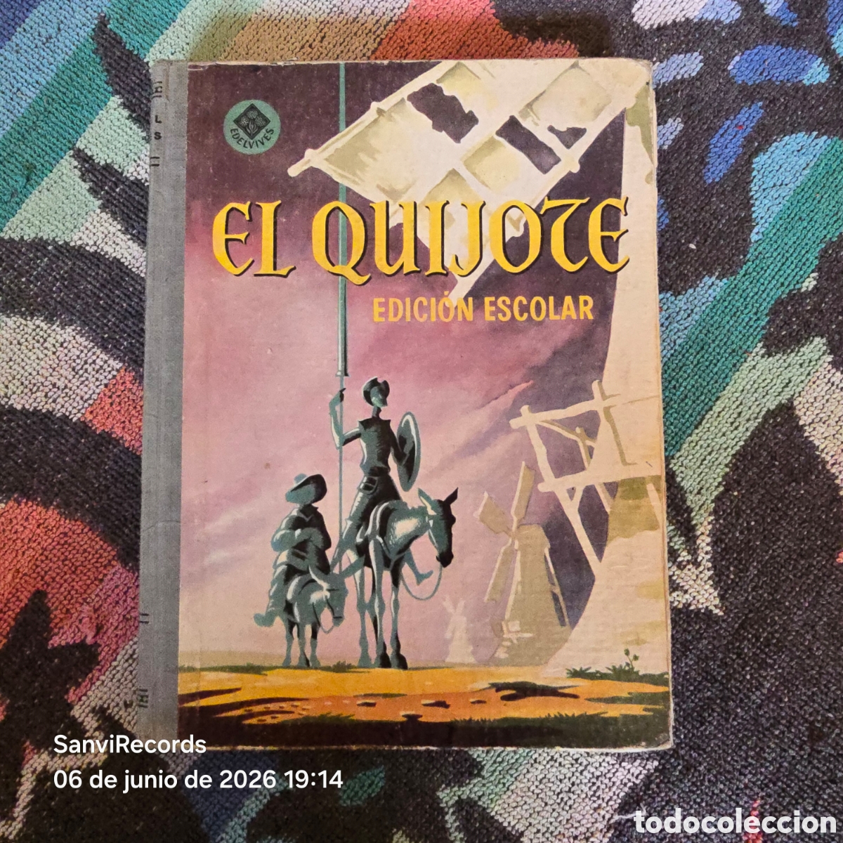Libros de segunda mano: EL QUIJOTE, EDICION ESCOLAR (MIGUEL DE CERVANTES SAAVEDRA) (EDELVIVES) (LUIS VIVES)
