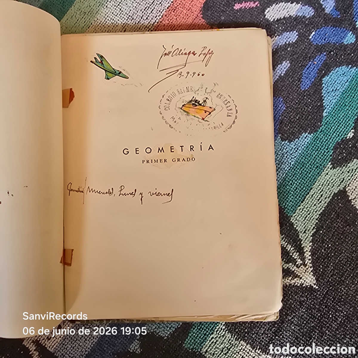 Libros de segunda mano: GEOMETR&Iacute;A, PRIMER GRADO (EDELVIVES) (LUIS VIVES) - Foto 2