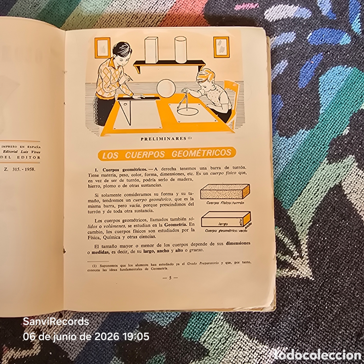 Libros de segunda mano: GEOMETR&Iacute;A, PRIMER GRADO (EDELVIVES) (LUIS VIVES) - Foto 5