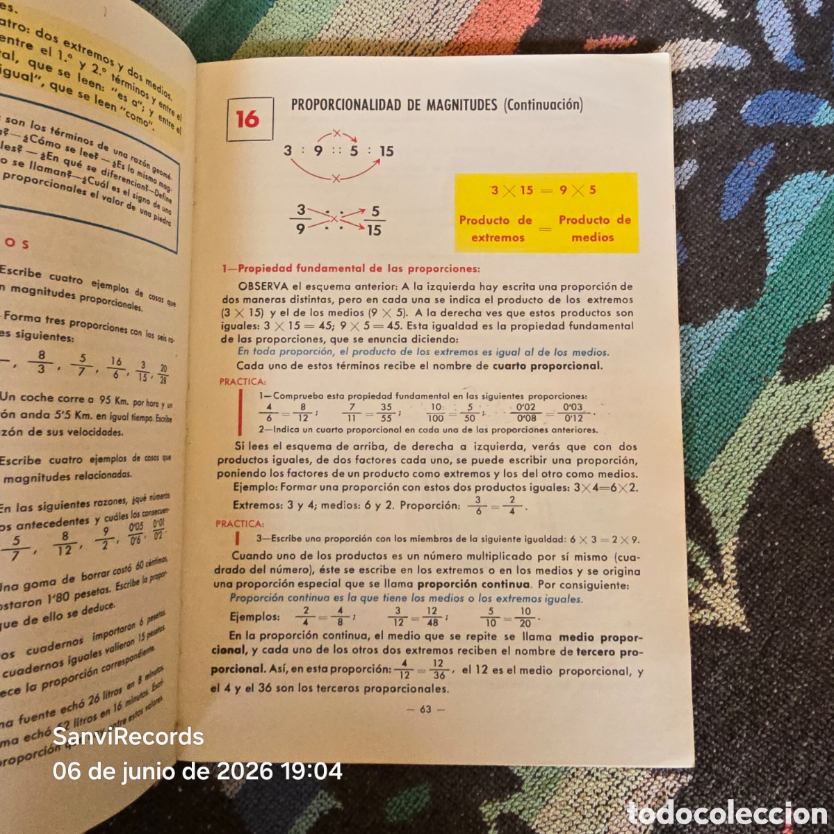 Libros de segunda mano: MATEM&Aacute;TICAS, SEXTO CURSO (&Aacute;LVAREZ) (MI&Ntilde;&Oacute;N) - Foto 4