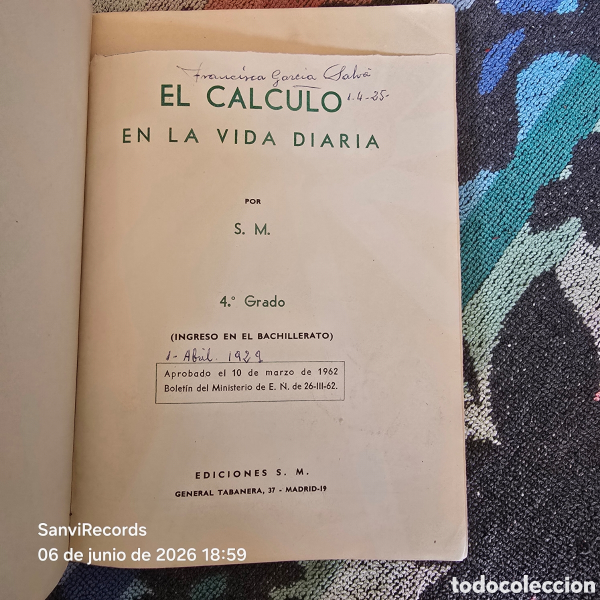 Libros de segunda mano: EL C&Aacute;LCULO EN LA VIDA DIARIA (S.M.) - Foto 2