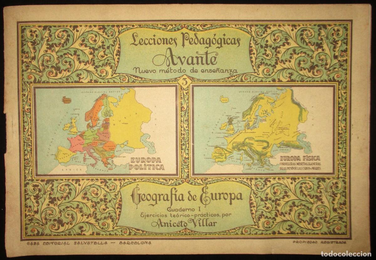 Gebrauchte B&uuml;cher: LECCIONES PEDAG&Oacute;GICAS AVANTE. GEOGRAF&Iacute;A DE EUROPA. ANICETO VILLAR. EDITORIAL SALVATELLA.