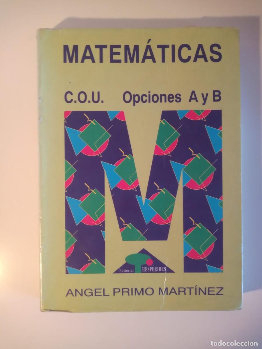 Livros em segunda m&atilde;o: Matem&aacute;ticas, &Aacute;ngel Primo Mart&iacute;nez