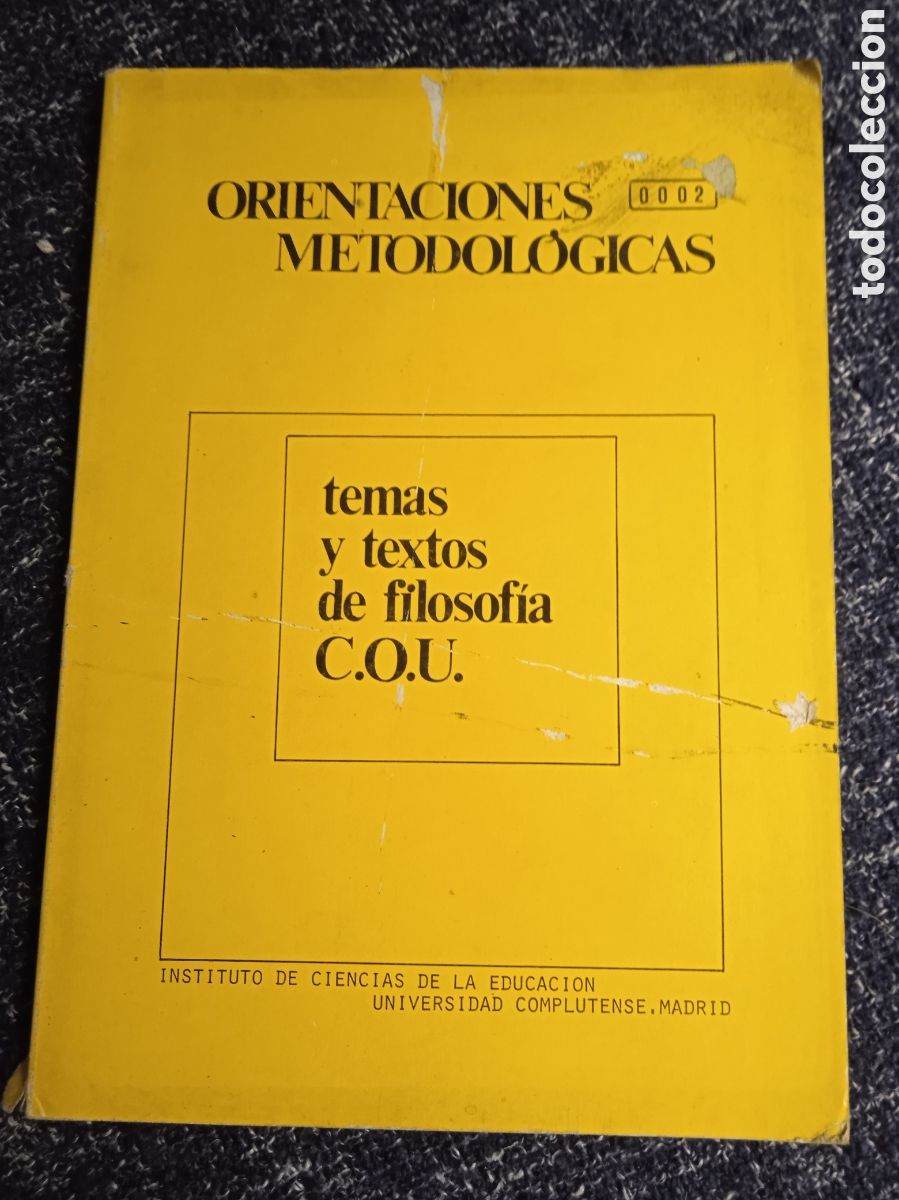 Gebrauchte B&uuml;cher: ORIENTACIONES METODOLOGICAS. TEMAS Y TEXTOS DE FILOSOFIA C.O.U.
