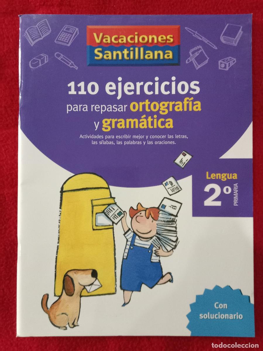 Libri di seconda mano: Vacaciones Santillana - 110 Ejercicios para repasar Ortograf&iacute;a y Gram&aacute;tica - Lengua 2&ordm; Primaria