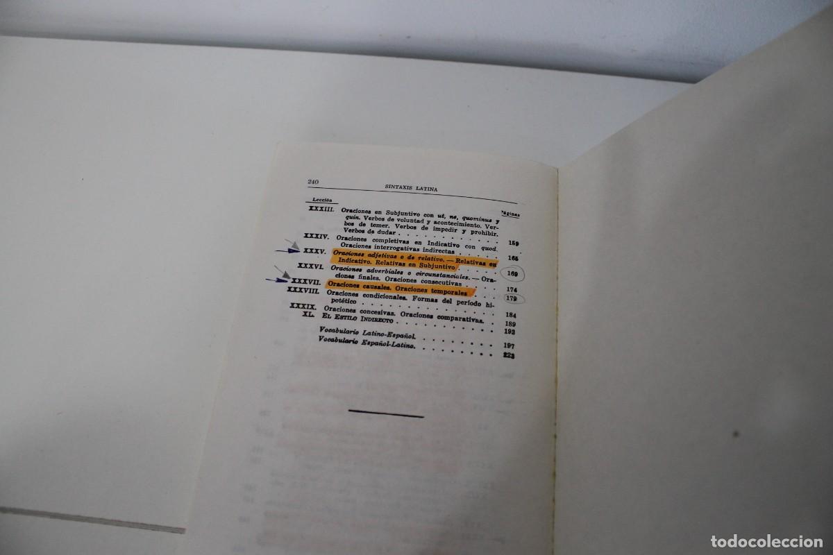 Libros de segunda mano: SINTAXIS LATINA E. VALENT&Iacute; FIOL 1987 - Foto 7