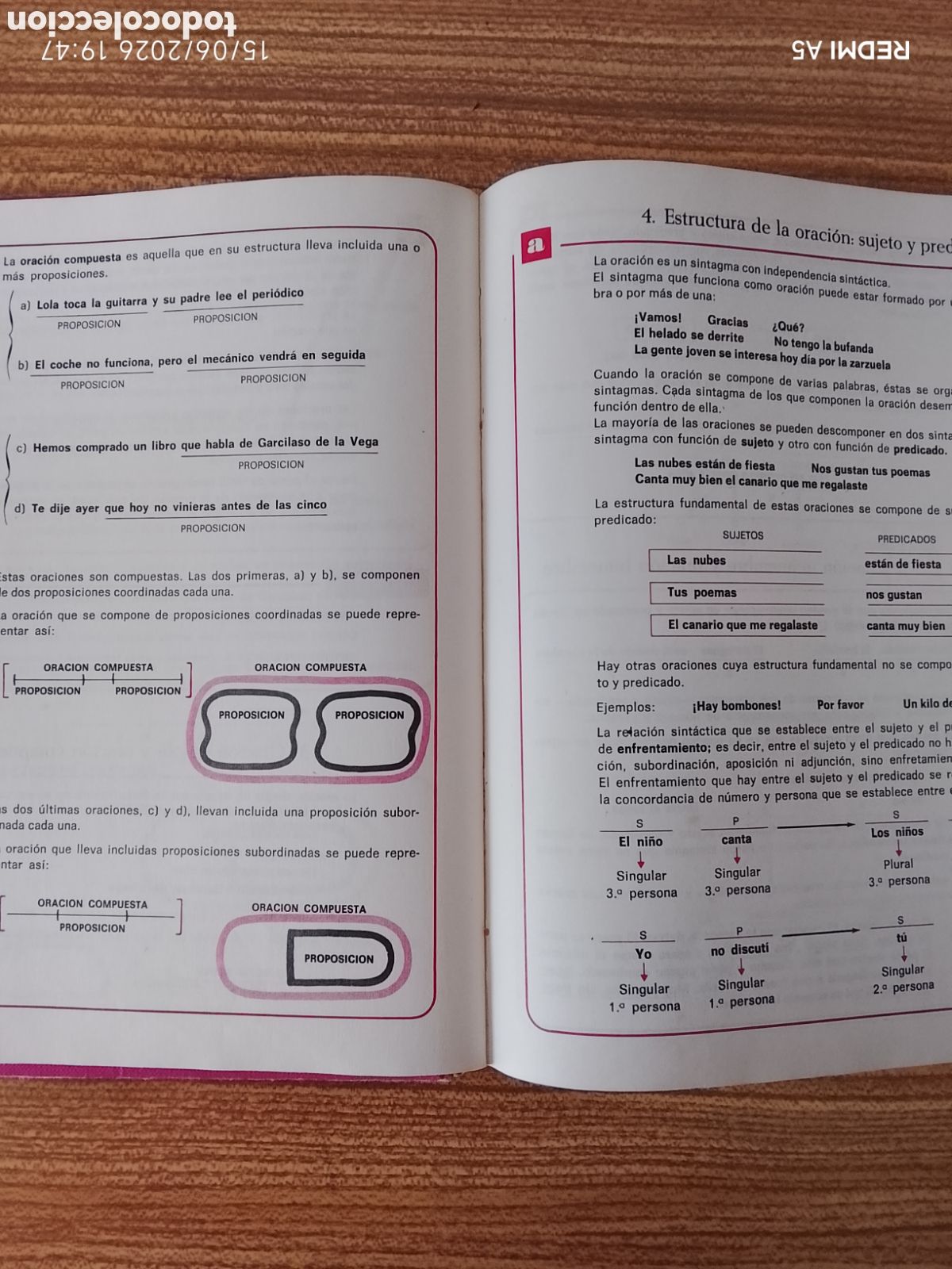 Libros de segunda mano: 2 libros de texto, lenguaje 7&deg; a&ntilde;o 1973 y 4&deg; de EGB. - Foto 5