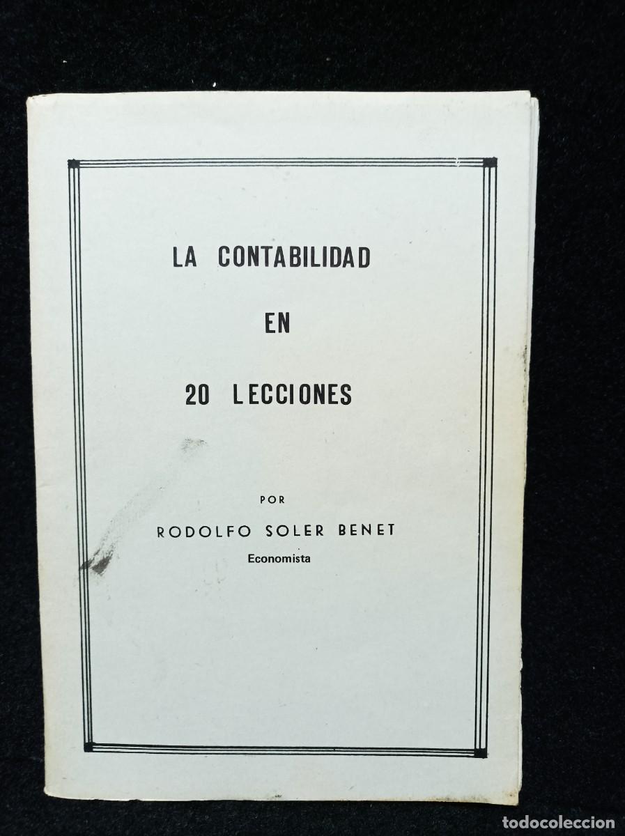 Libros de segunda mano: LA CONTABILIDAD EN 20 LECCIONES - RODOLFO SOLER BENET