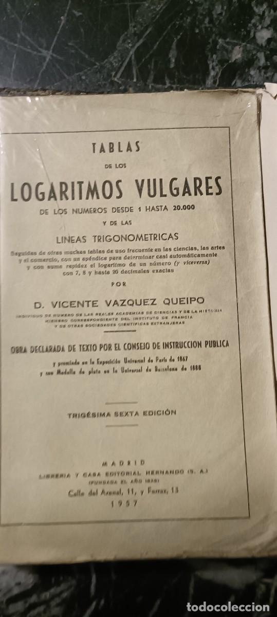 Gebrauchte B&uuml;cher: Tablas de Logaritmos vulgares.