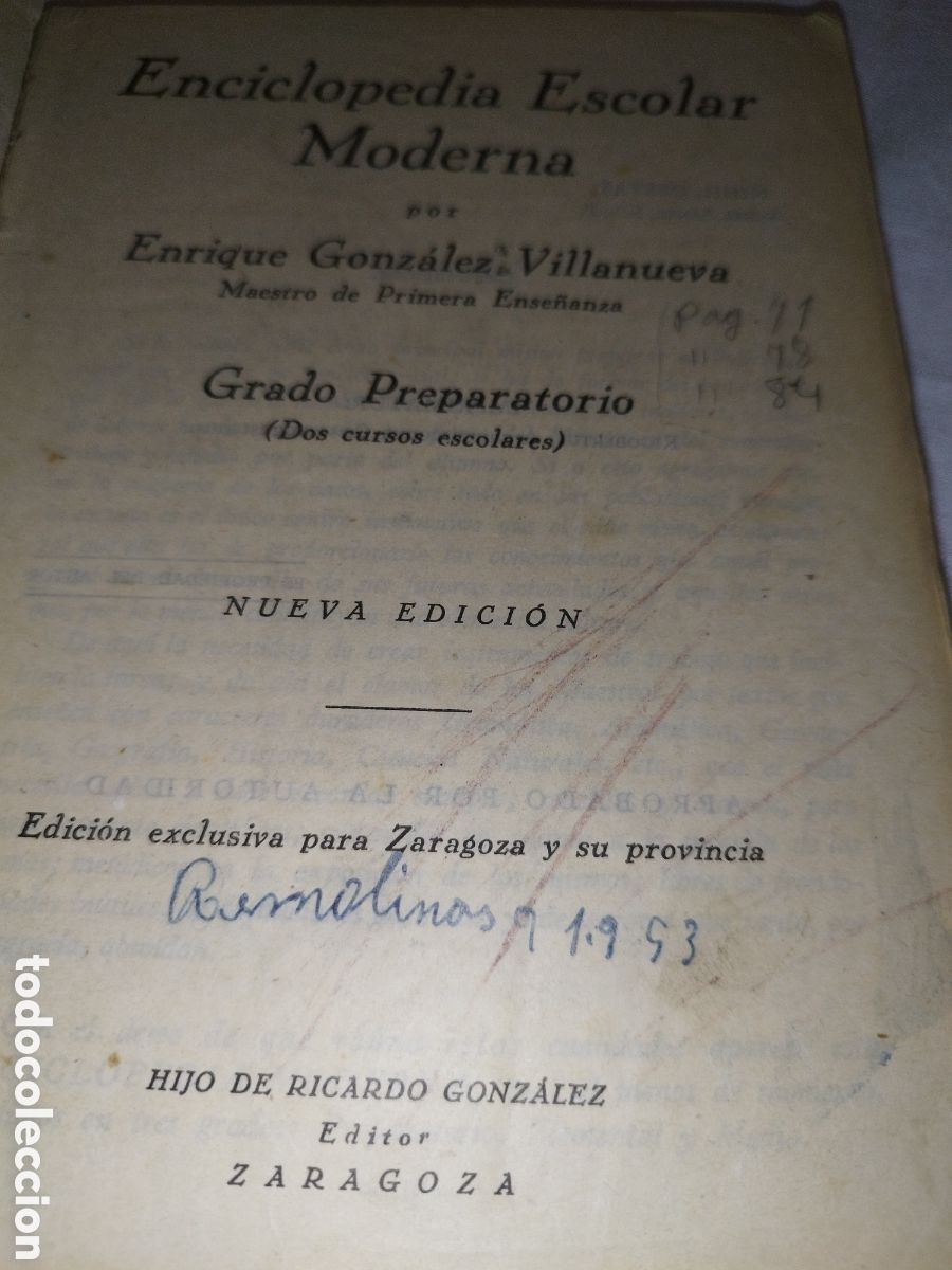 Libros de segunda mano: ENCICLOPEDIA MODERNA. GRADO PREPARATORIO.- E. GONZALEZ, 1953? - Foto 3