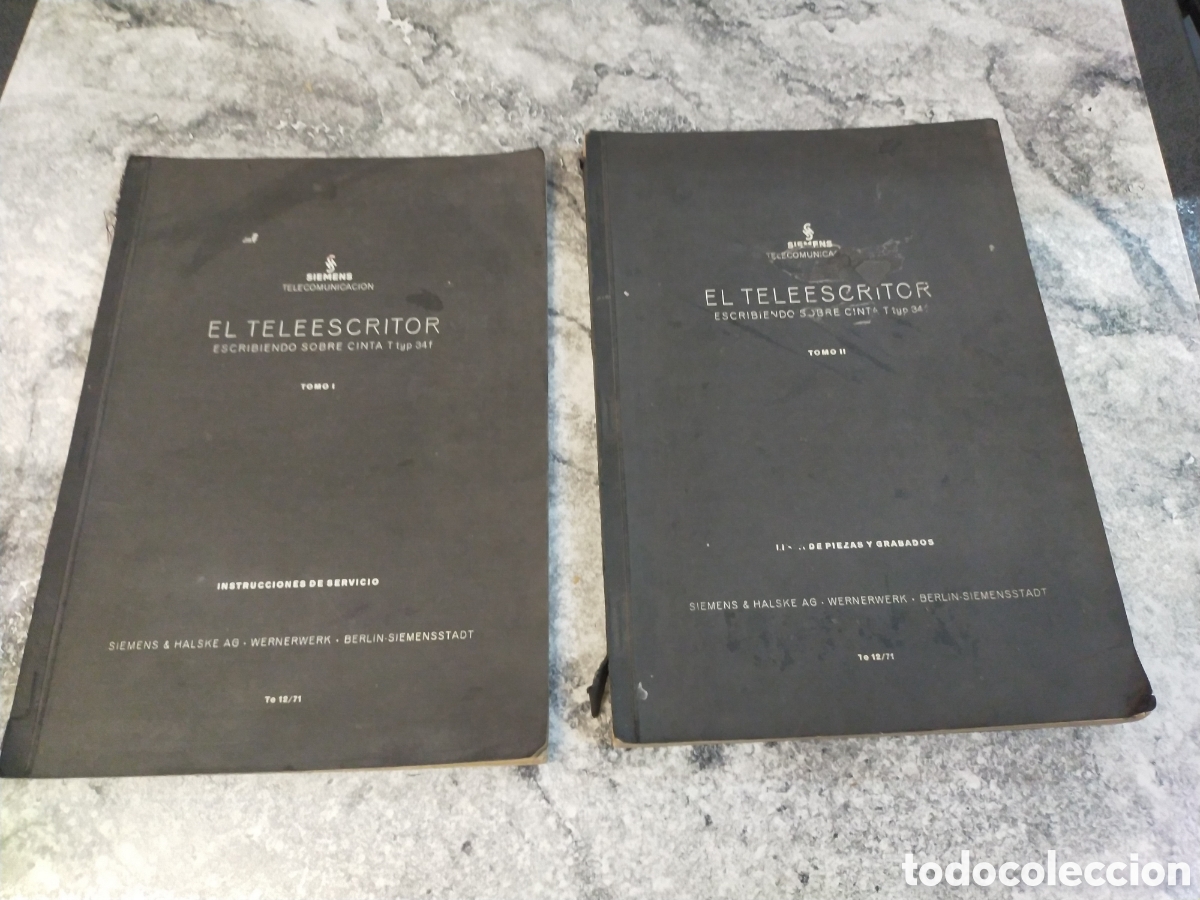 Libros de segunda mano: manuales t&eacute;cnicos originales de Siemens & Halske para teletipos modelo T typ 341.