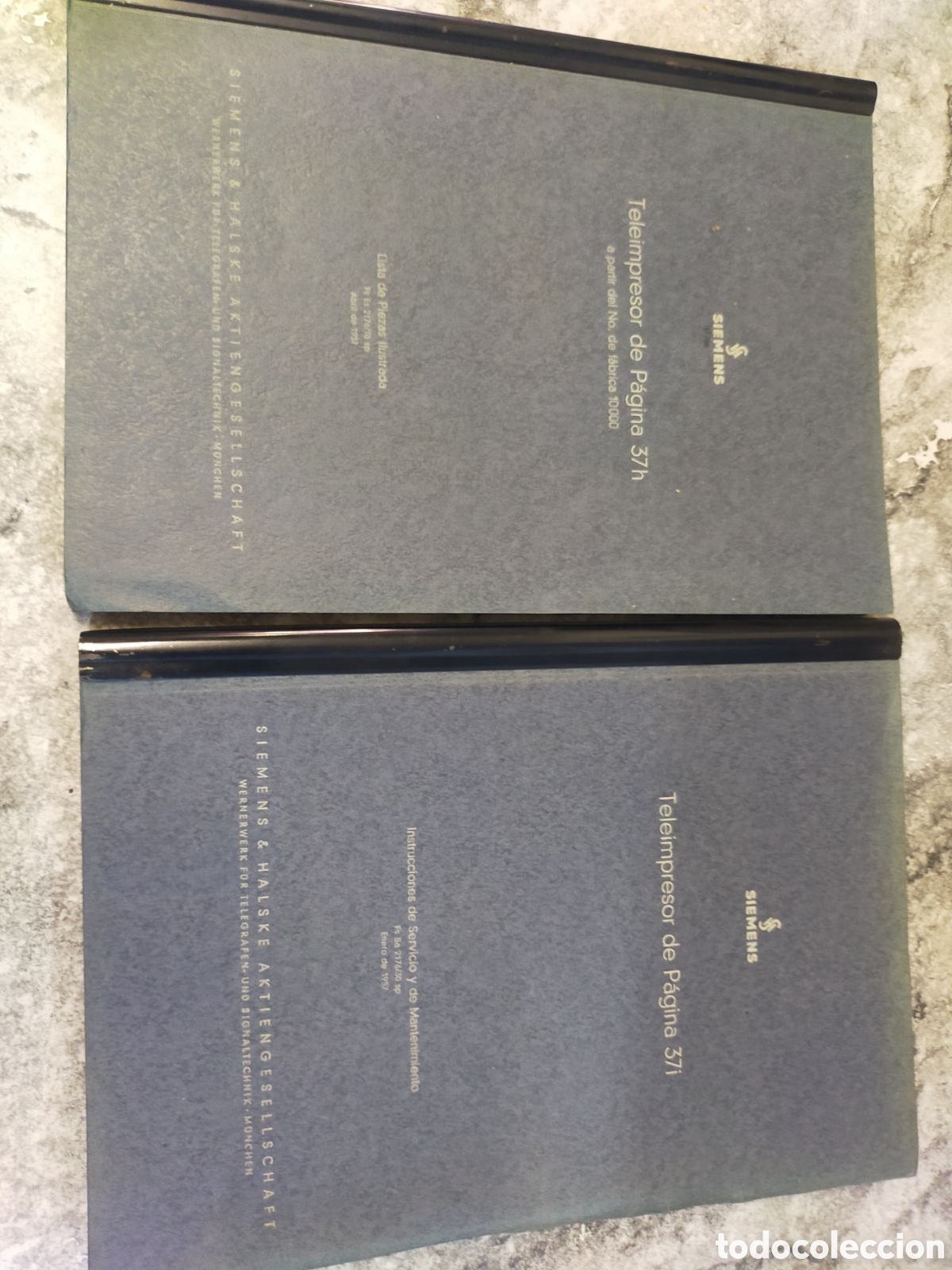 Libros de segunda mano: manuales t&eacute;cnicos originales para un &rdquo;Teleimpresor de P&aacute;gina 37h&rdquo; fabricado por Siemens & Halske en