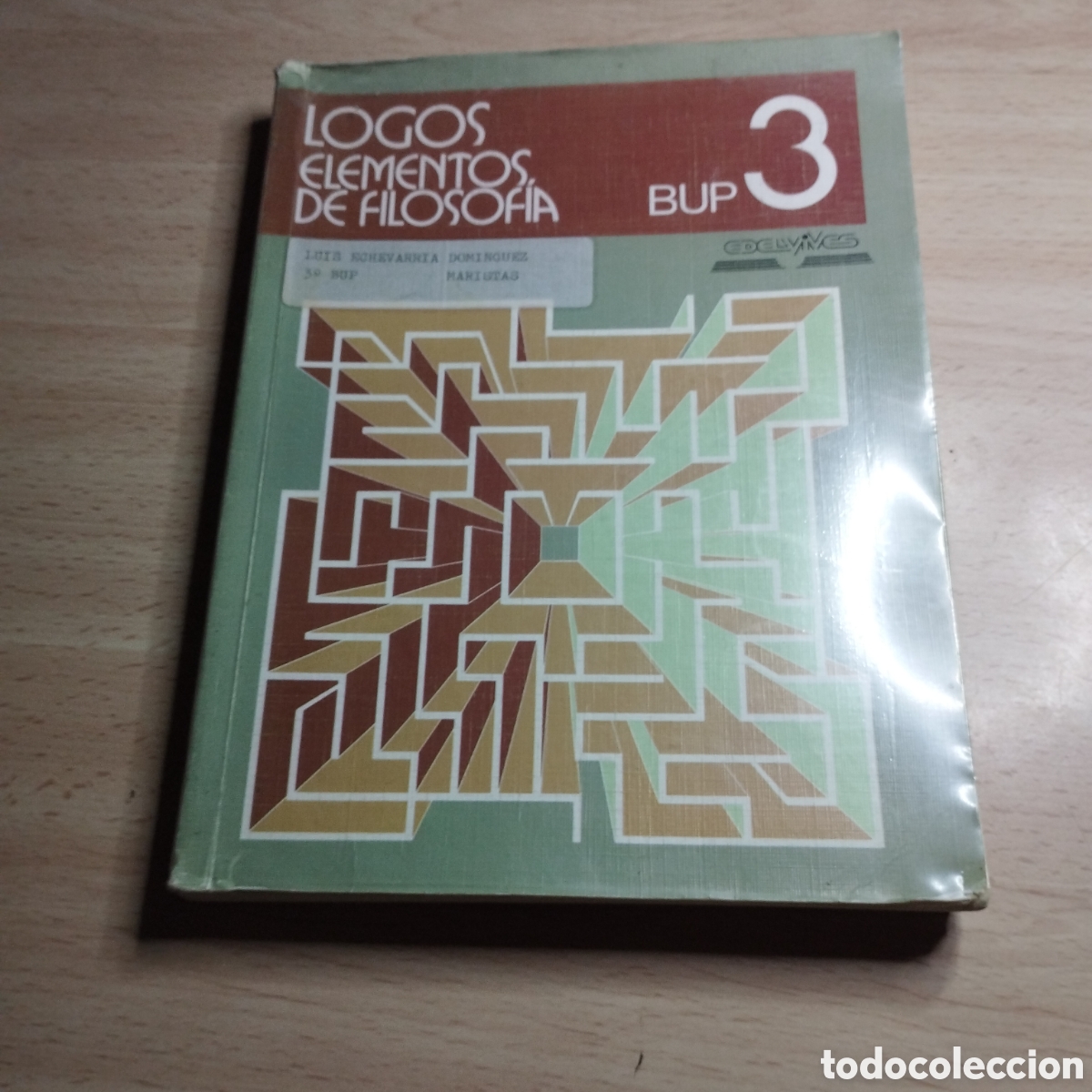 Libros de segunda mano: Logos, elementos de filosof&iacute;a. 3⁰de BUP. 1993. Edelvives