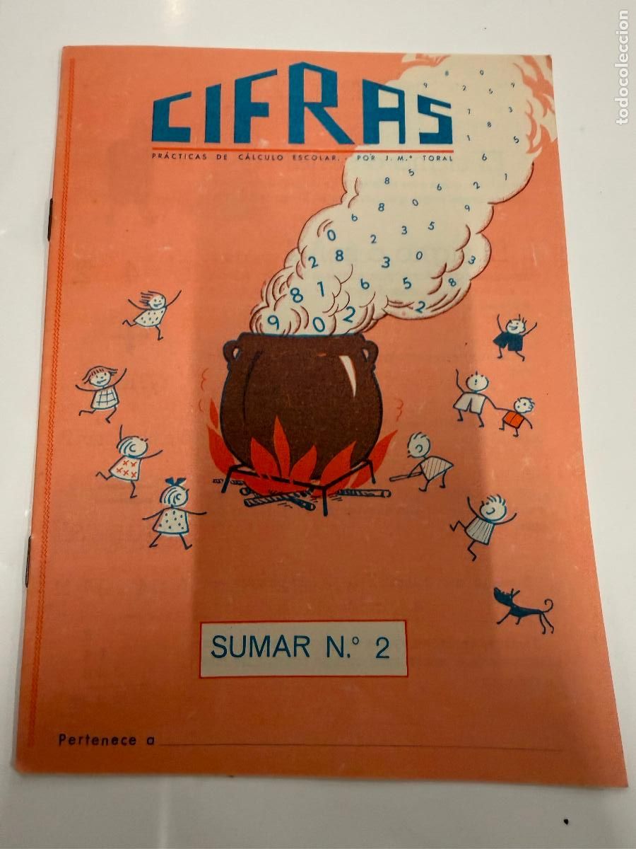 Libros de segunda mano: CIFRAS, SUMAR N.2. Antiguo cuaderno escolar matematicas, sumas. sin estrenar