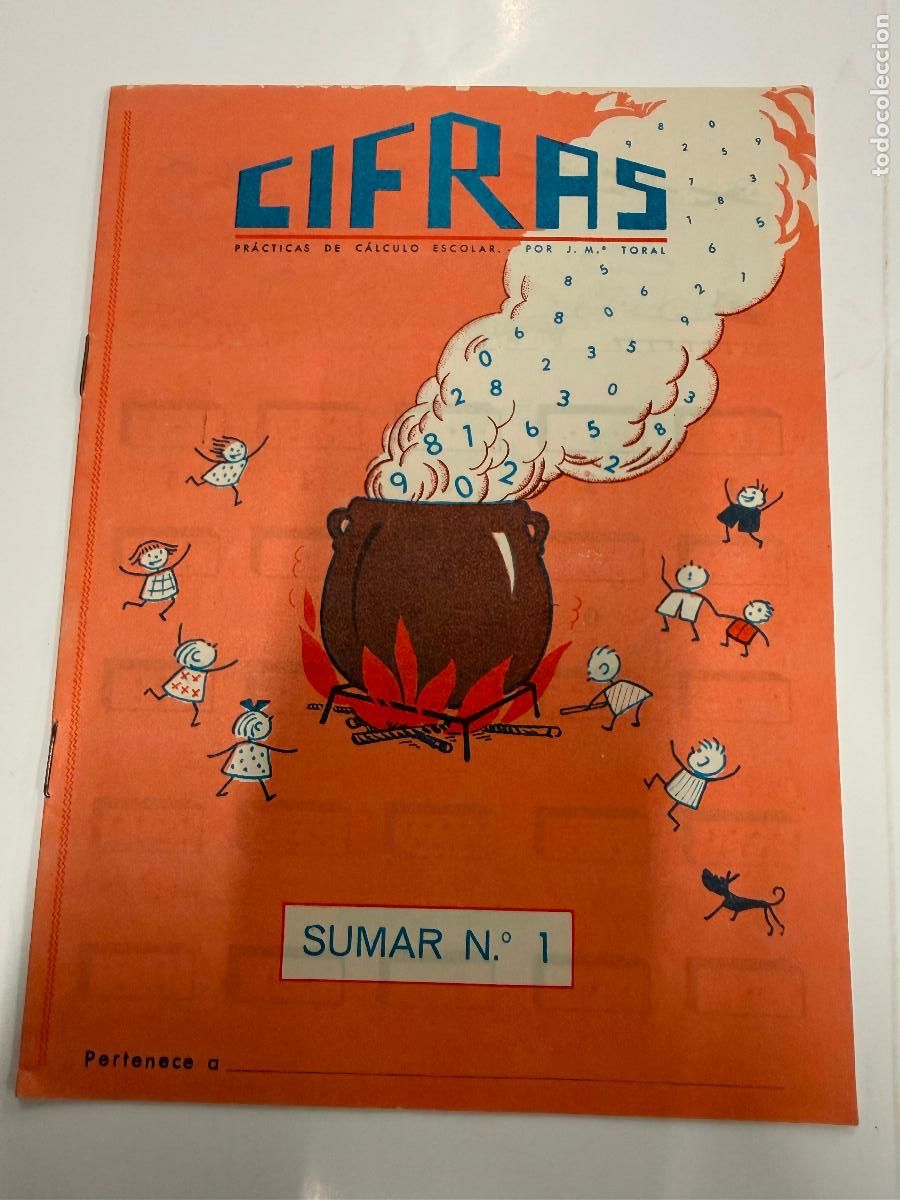 Libros de segunda mano: CIFRAS, SUMAR N.1. Antiguo cuaderno escolar matematicas, sumas. sin estrenar