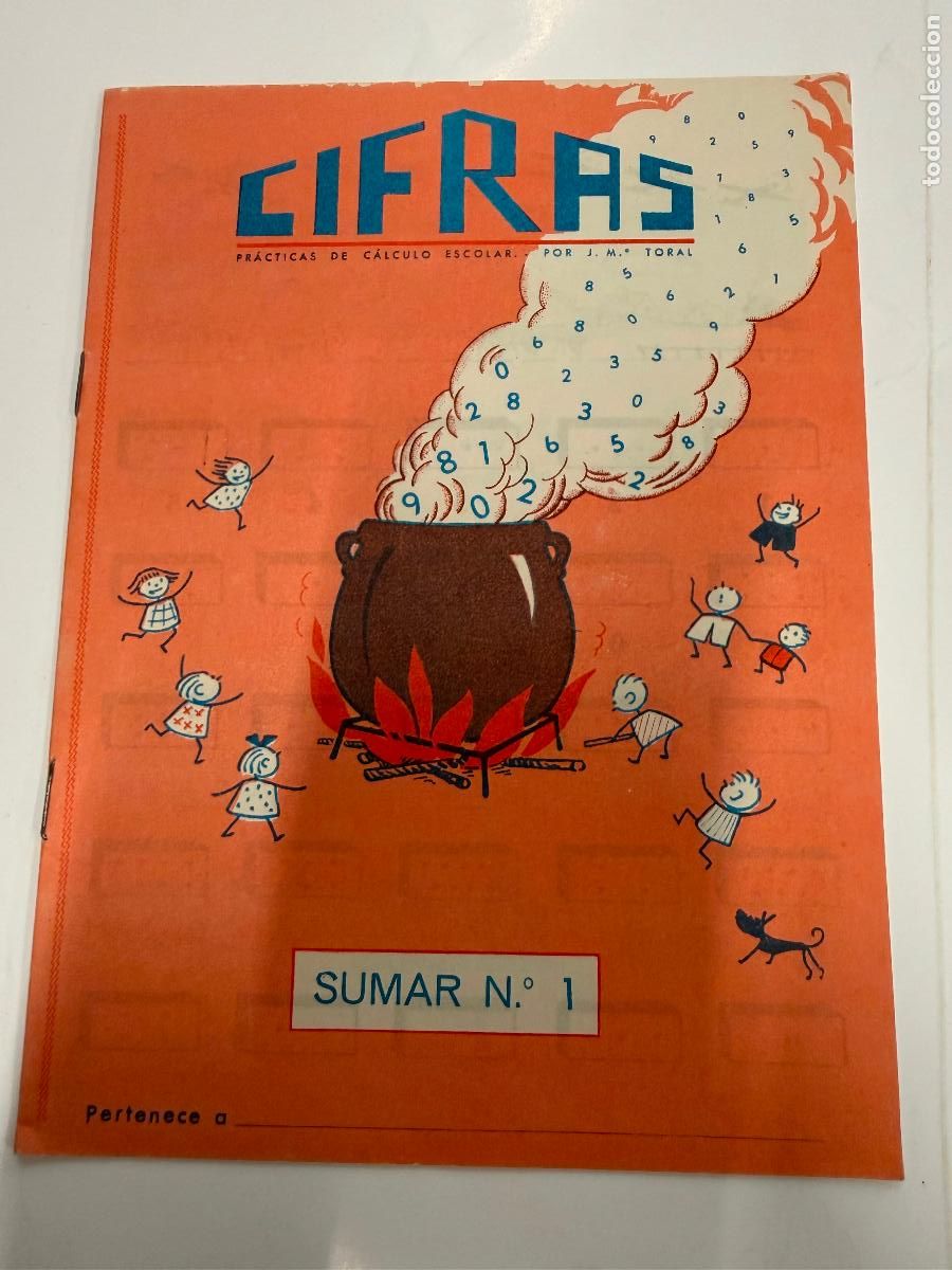 Libros de segunda mano: CIFRAS, SUMAR N.1. Antiguo cuaderno escolar matematicas, sumas. sin estrenar