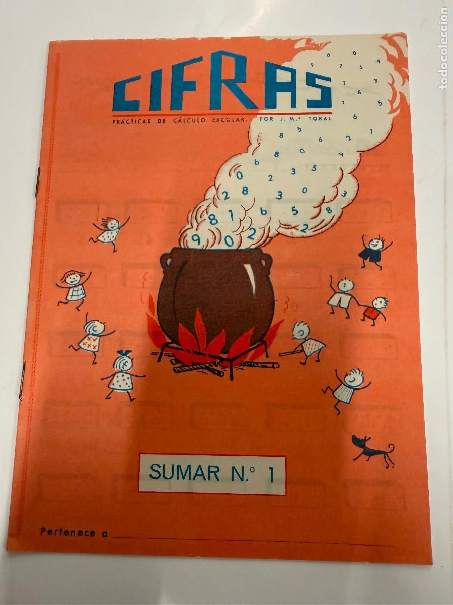 Libros de segunda mano: CIFRAS, SUMAR N.1. Antiguo cuaderno escolar matematicas, sumas. sin estrenar