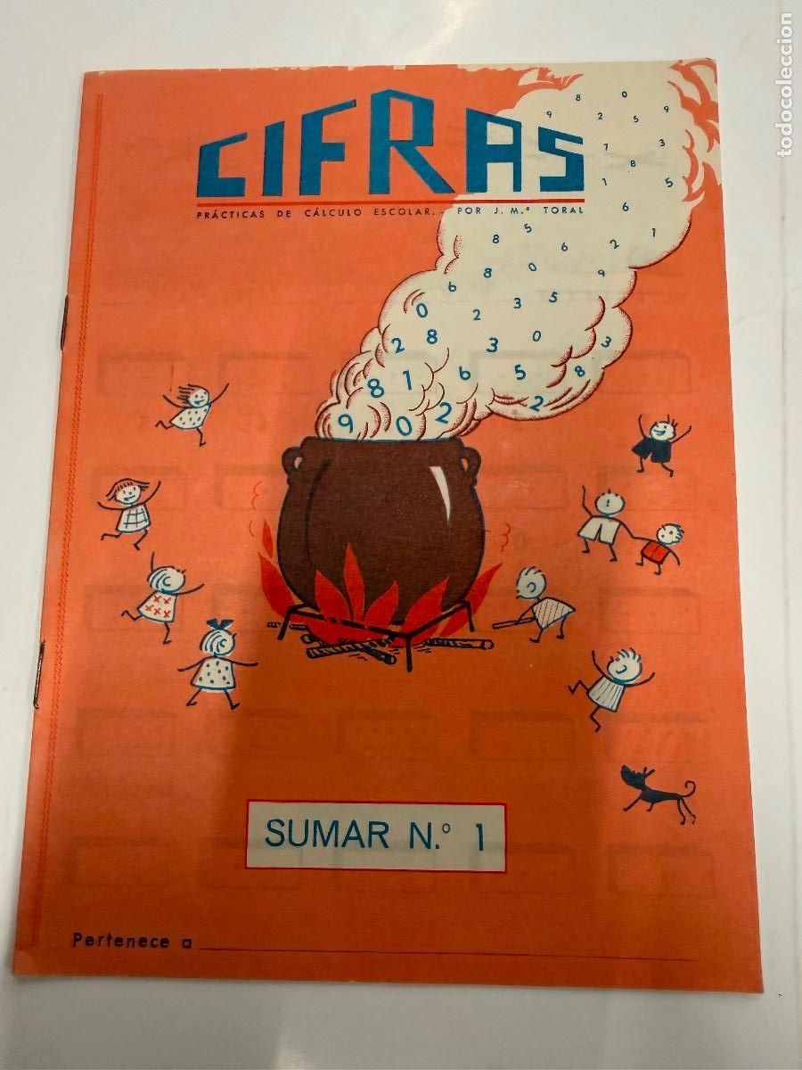 Libros de segunda mano: CIFRAS, SUMAR N.1. Antiguo cuaderno escolar matematicas, sumas. sin estrenar