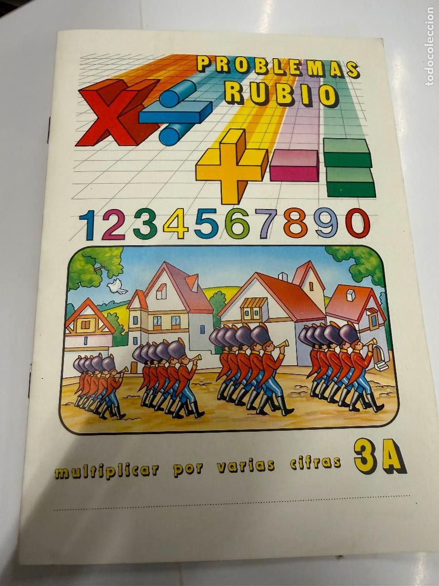 Libros de segunda mano: PROBLEMAS RUBIO. N.3A Antiguo cuaderno escolar matematicas. Multiplicar. sin estrenar