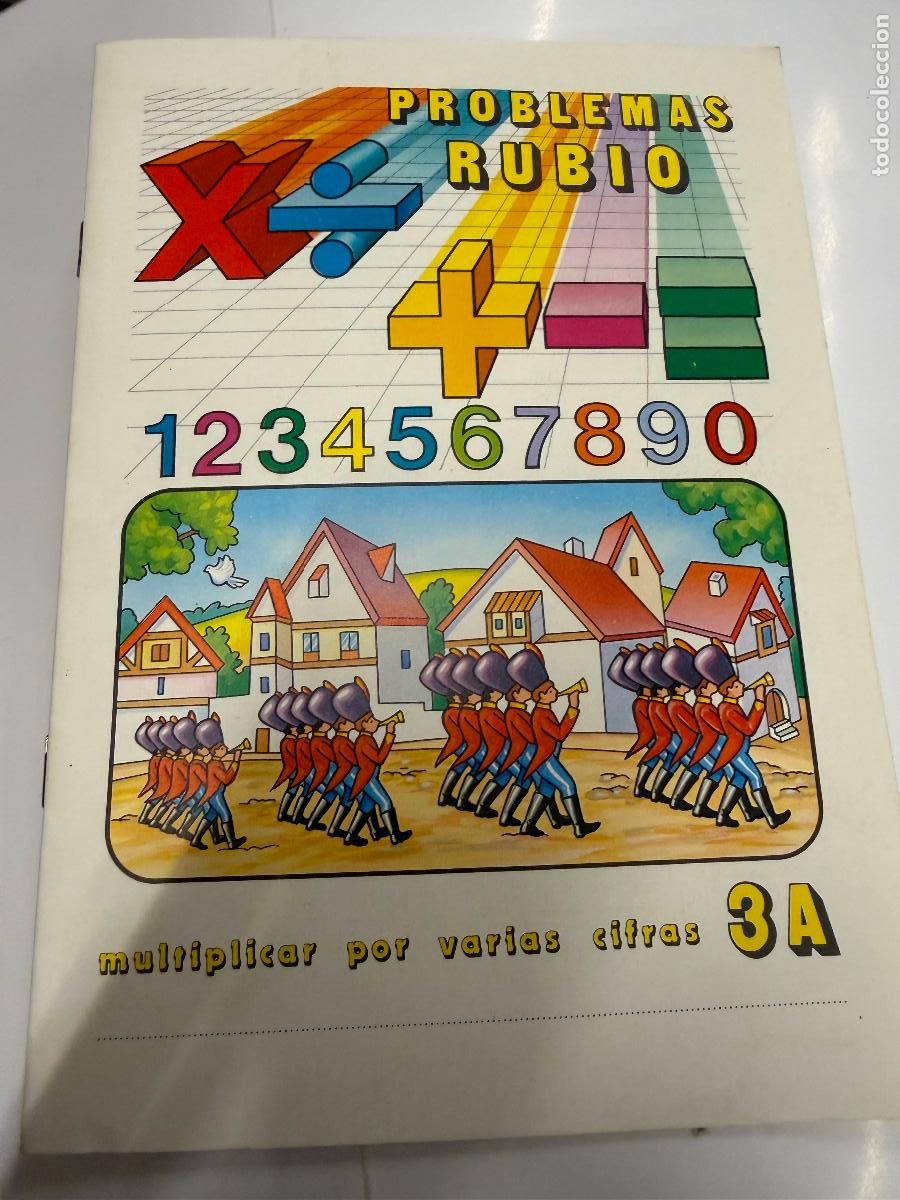 Libros de segunda mano: PROBLEMAS RUBIO. N.3A Antiguo cuaderno escolar matematicas. Multiplicar. sin estrenar
