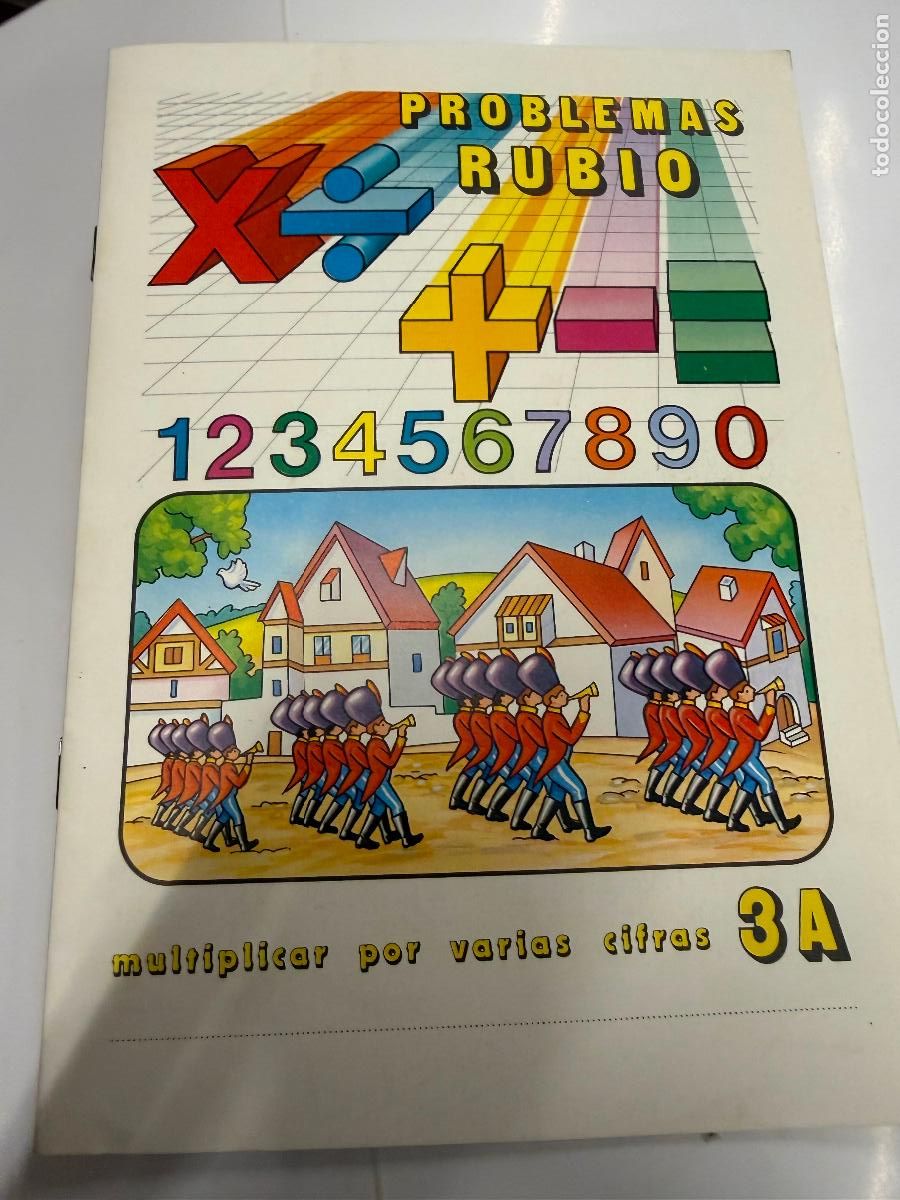 Libros de segunda mano: PROBLEMAS RUBIO. N.3A Antiguo cuaderno escolar matematicas. Multiplicar. sin estrenar
