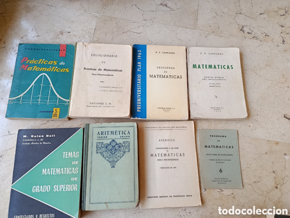 Libros de segunda mano: LOTE LIBROS MATEM&Aacute;TICAS ANTIGUOS