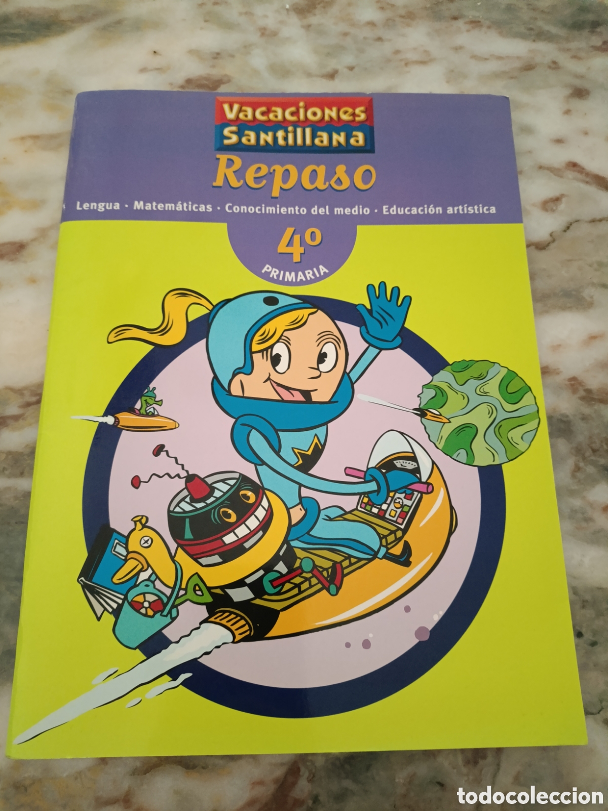 Libros de segunda mano: Libro repaso cuarto de primaria vacaciones santillana