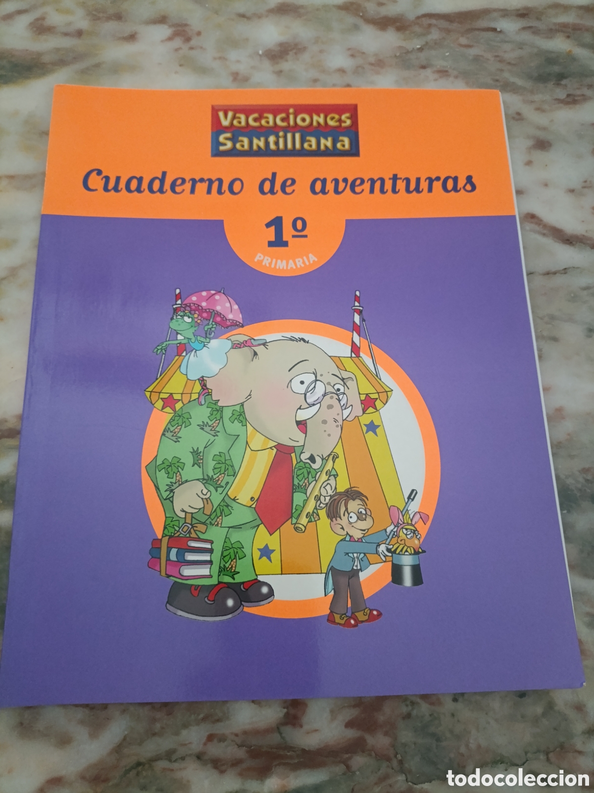 Libros de segunda mano: Libro cuaderno de aventuras primero de primaria vacaciones santillana