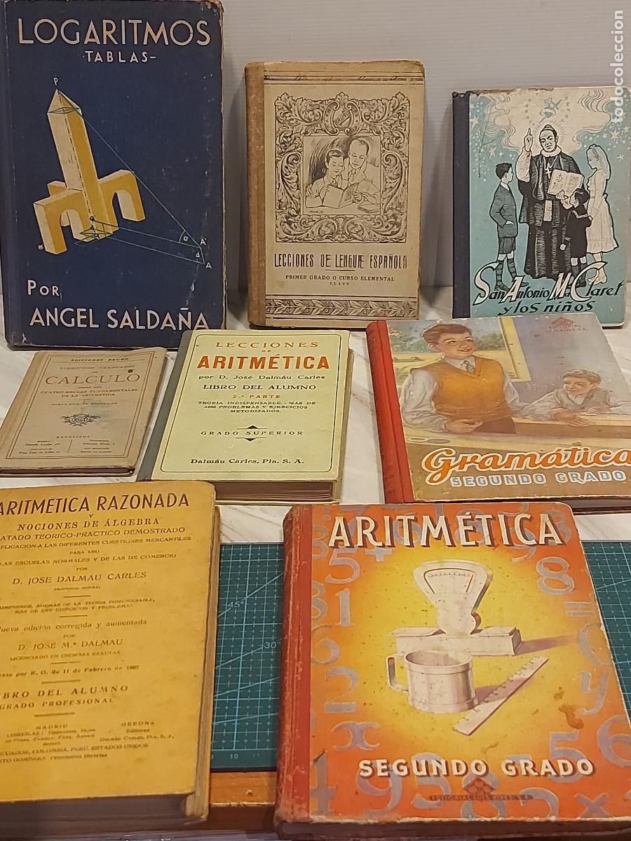 Libros de segunda mano: LOTE 7 LIBROS ESCOLARES ANTIGUOS | BRU&Ntilde;O | DALM&Aacute;U CARLES | 1943-1958