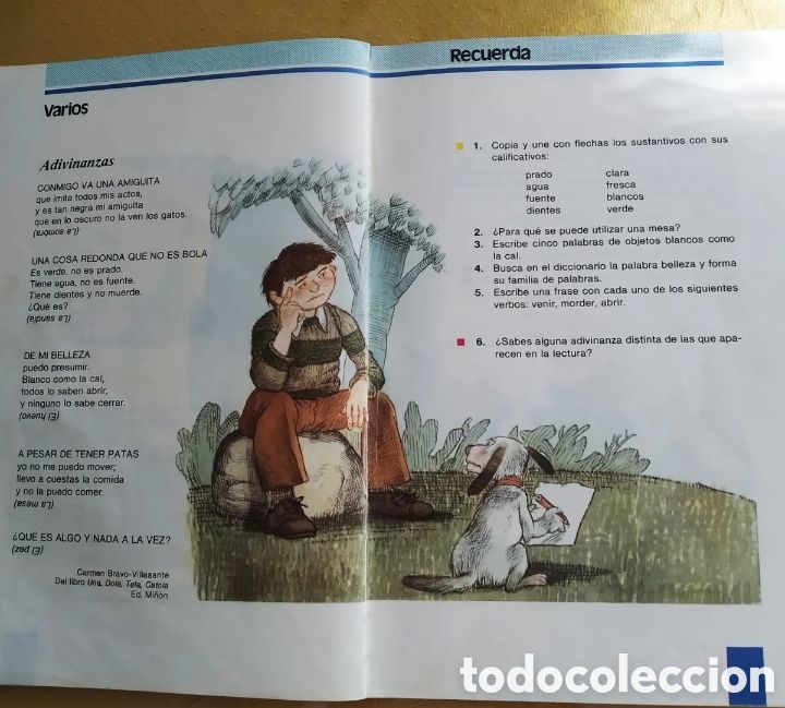 Libros de segunda mano: 2 libros de texto, lenguaje 7&deg; a&ntilde;o 1973 y 4&deg; de EGB. - Foto 6